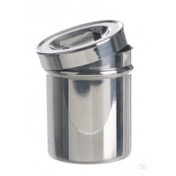 Contenitore in acciaio inox con coperchio Ø mm 102x 80h - 8620